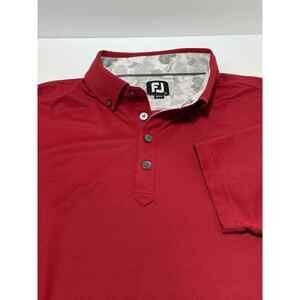 FootJoy Golf Polo Size Large Red EUC